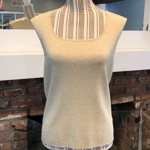 Jones New York Classy Gold Shimmery Top
